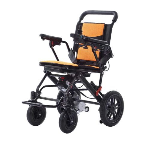Electric-Wheelchair-YSE137 Carbon fiber water transfer printing Lightweight Folding Electric Wheelchair YSE137, Air Travel
