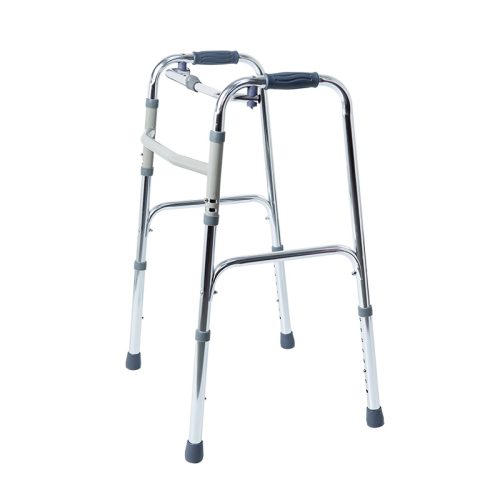 01 Folding Rollator Walker for Seniors YSW7002, Adjustable Height Steel Walker with Non-Slip Rubber Tips