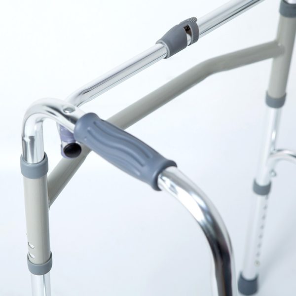04 Folding Rollator Walker for Seniors YSW7002, Adjustable Height Steel Walker with Non-Slip Rubber Tips