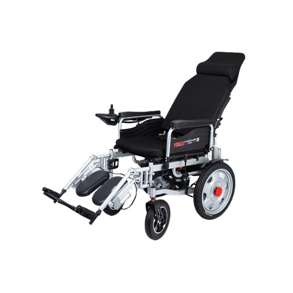 Foldable Electric Wheelchair YSE108 with 160° Reclining Backrest, Flip-Up Armrests & Adjustable Footrest